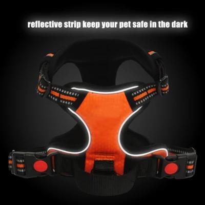 Dog Harness Reflective Adjustable Clothes Pet Vest with Safety Lock for Outdoor Walking