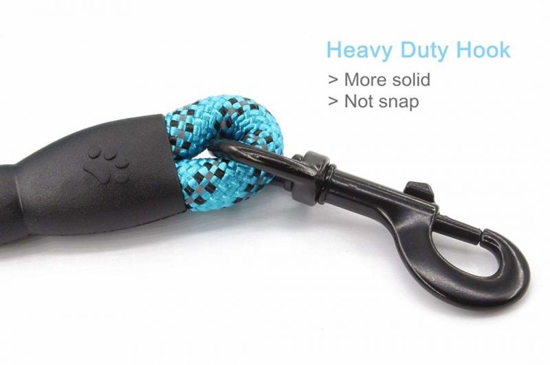 Custom Wholesale Supreme Reflective Mountain Climbing Rope Pet Dog Double Leashes with Carabiner