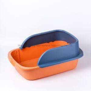 2021 New Color Semi Enclosure Cat Litter Tray Orange