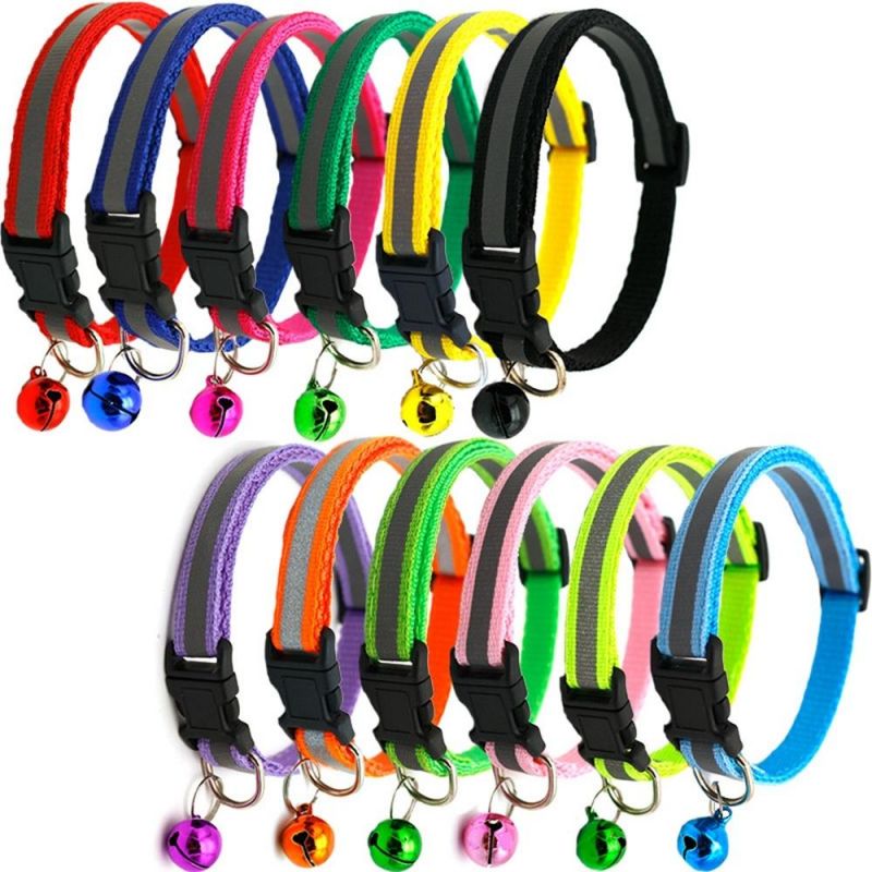 Pet Collar Reflective Strip Pet Bell Collar Suitable for Small Cats and Dogs Pet Supplies