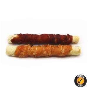 6&quot; Chicken/Duck Wrapped Rawhide Dog Treats Chicken Food
