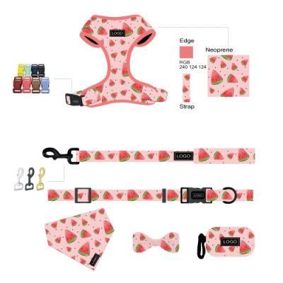 Pet Accessories Fashion Personalized Patterned Designer Neoprene Dog Harness for Dogs Polyester All Seasons with Ribbons/Pet Toy
