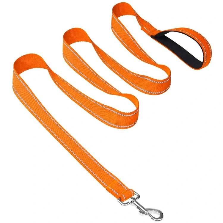 Safety Reflective Nylon Dog Leash for Walking Training, Easy to Grip Neoprene Padded Handle Dogs Leashes