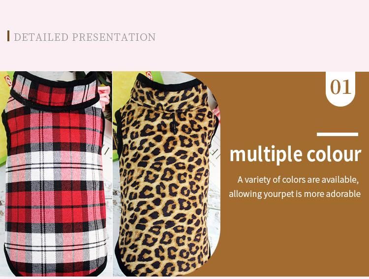 Thicken Double-Faced Industrial Style Plaid Warm Stand-up Collar Dog Jacket Coat Costume Winter Dog Clothes