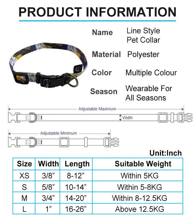 Manufacturer Custom Dog Harness Collars Leashes Set, Sublimation Polyester Pet Leash and Collars Harness