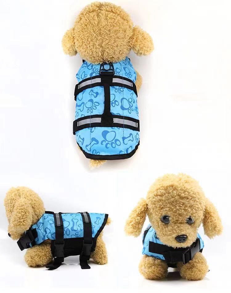 Dogs Waterproof Adjustable Life Jacket Pets Vacation Safety Vest with Reflective Swimsuit