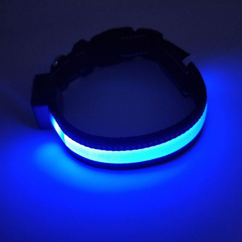 LED Pet Collar Solar Charging Flashing & Reflecting Dog Collar