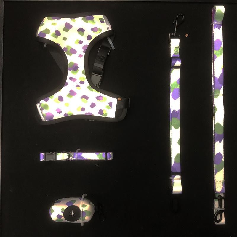 High Quality Pet Supplies Custom Print Dog Harness Belt and Leash Set Dog Accessories/Factory Price
