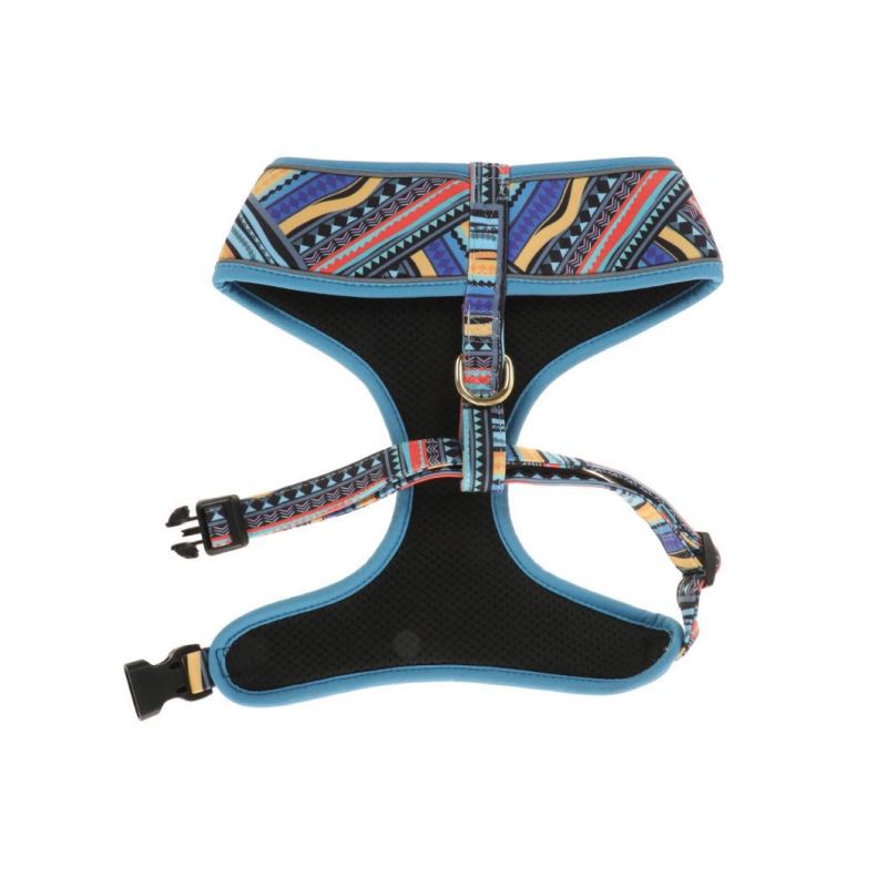 Colorful Line Pattern Print Pet Harness, Exotic Style Dog Harness