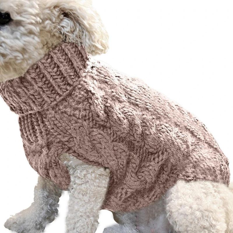 Winter Knitted Warm Polyester, Small Large Jumper Sweater Dogs Pet Clothing