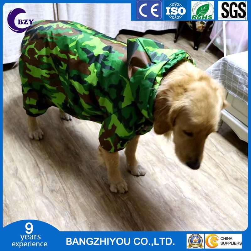 Oversized Raincoat Big Dog Camouflage Four-Legged One-Piece Raincoat Pet Waterproof Clothes