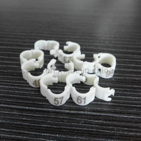 2.7mm/3mm/4mm/4.5mm/5mm Plastic Clip Bird Ring with 6 Color