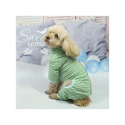 Hot Selling Cotton Breathable Comfortable Soft Pet Clothes, Custom Color Strip Four Legged Indoor Pet Clothes