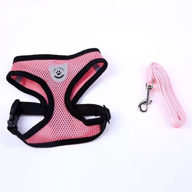 Wholesale Dog Vest Pet Clothes Pet Breathable Mesh Dog Vest Harness with Dog Leash