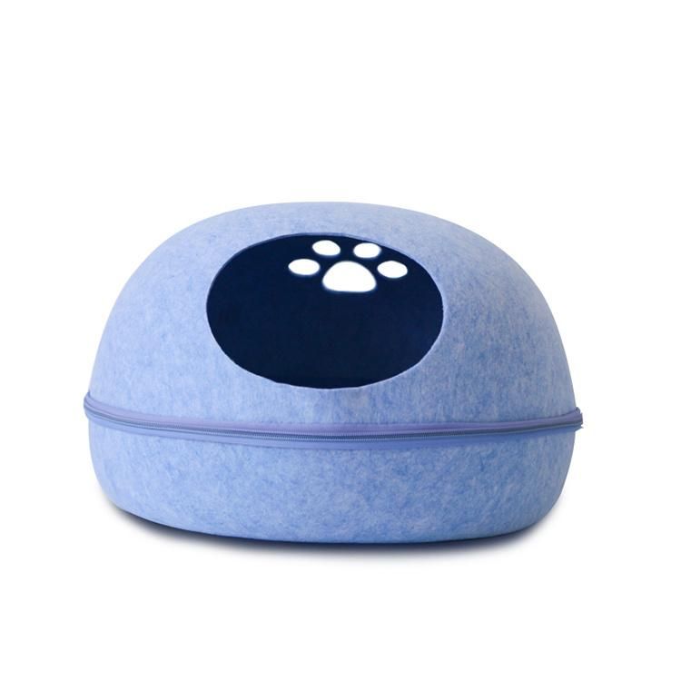 Pet Cave Nest Foldable Soft Winter Leopard Dog Bed