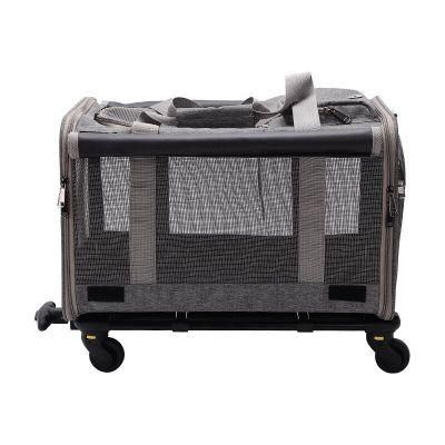 Customize Wholesale Trolley Pet Bag Breathable Foldable Large Capacity Portable Pet Bag