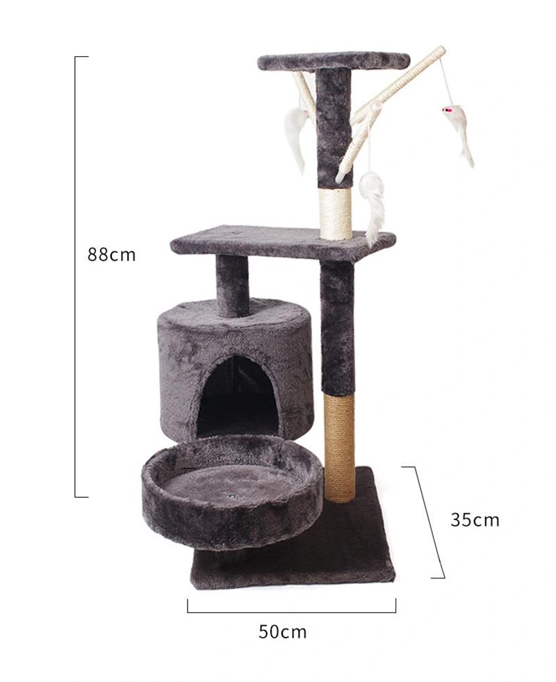 Cat Sisal Scratcher Cat Tree with Tree Hole as Nest