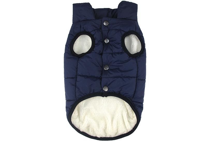 2 Layers Fleece Lined Warm Dog Jacket for Puppy Winter Cold Weather Dog Coat