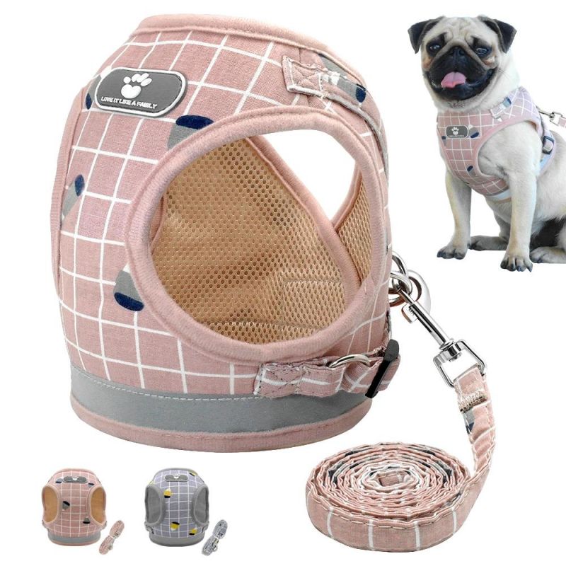 Dog Harness Breathable Mesh Vest Adjustable Dog Harness Reflective Dog Accessories