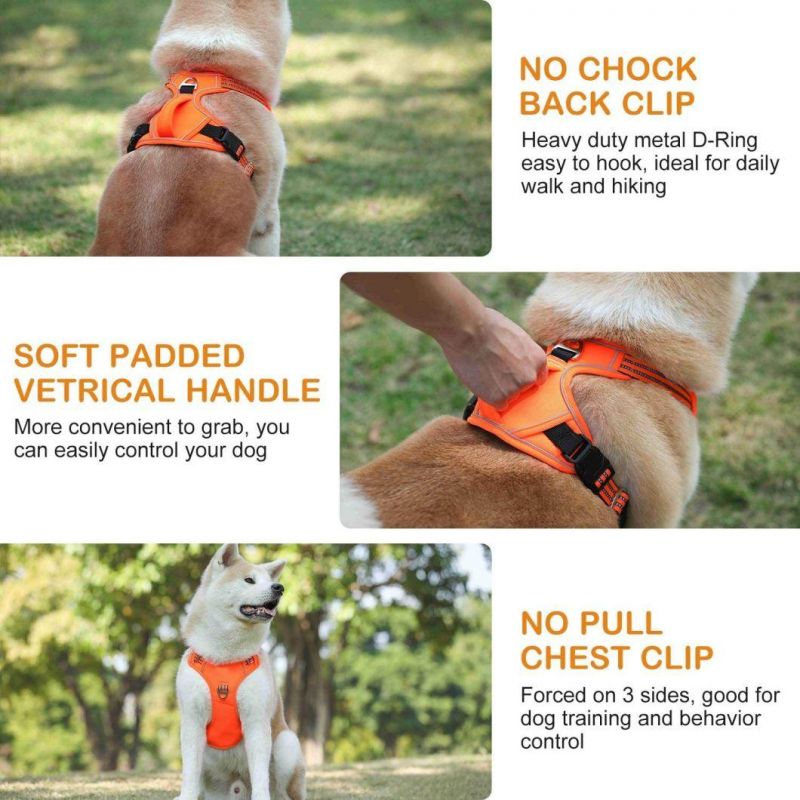 Durable Reflective Vest Harness for Dog Walking Hiking