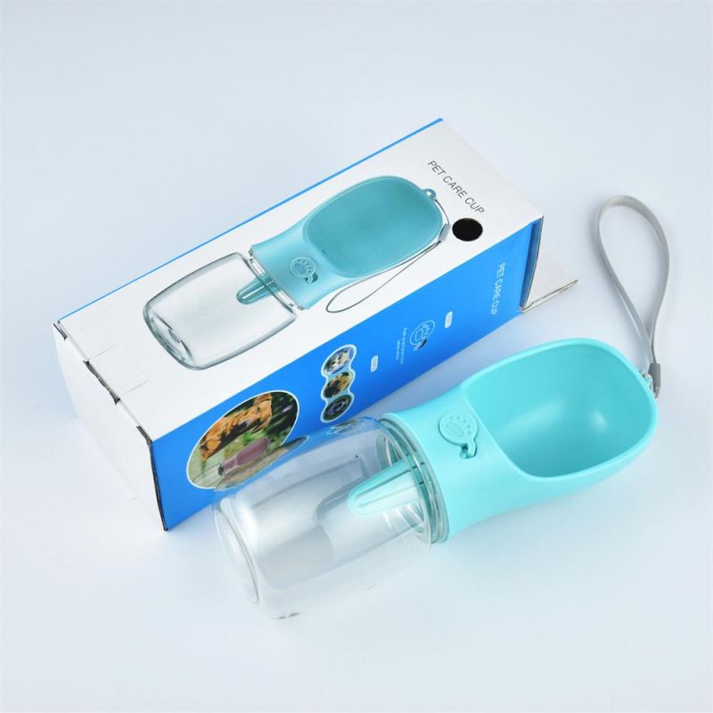 Plastic Portable Colorful Pet Drinking Bowl with Bottle