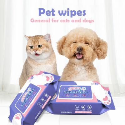Hot Selling Eco Friendly Pet Cats Ears Dogs Eyes Cleaning Wipes Nose Pet Wipes OEM