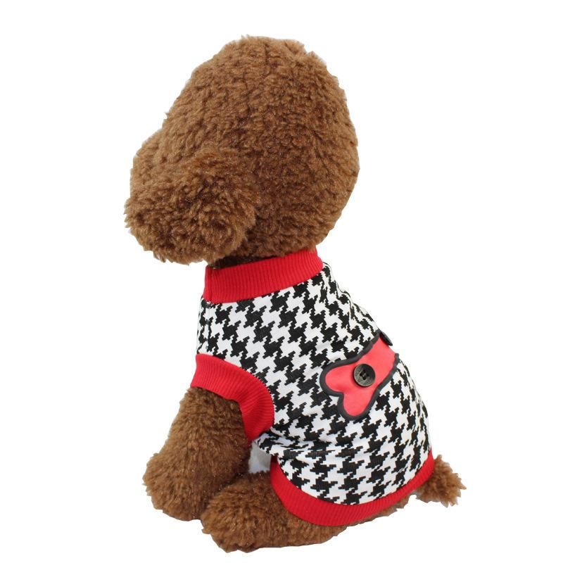 Wholesale Cotton Sleeveless Dog Vest Classic Style Teddy Pet Spring and Fall Clothing