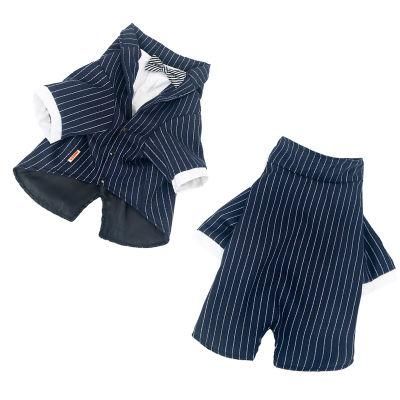 Pet Accessories Wedding Shirt Formal Tuxedo with Black Tie Stylish Suit Bow Tie Costume for Dogs Pet Clothes