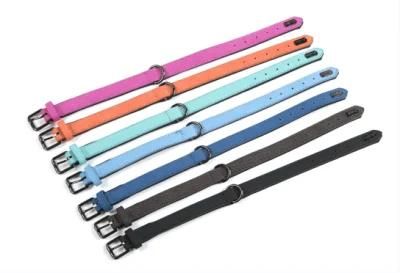 Custom Padded Personalized Soft PU Leather Pet Dog and Cat Collar Leash
