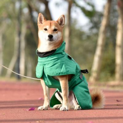 Overall Waterproof PU Jacket Pet Apparel Pet Raincoat for Hiking Pet Product