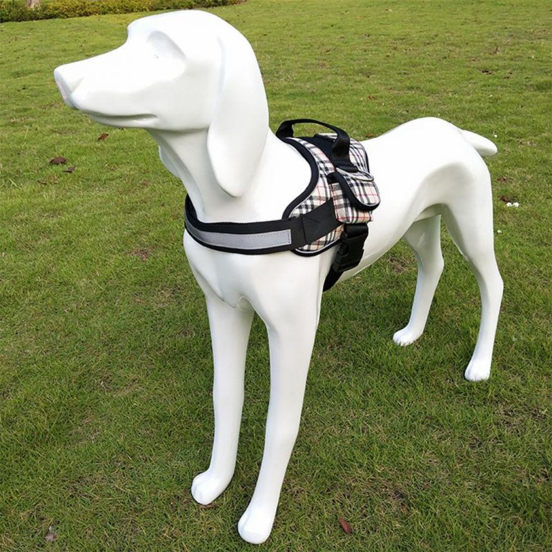 Cool Blue Vest Style Dog Harness with Adjustable Hook and Loop & PP Buckle