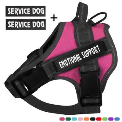 Wholesale Service Dog Harness, No-Pull Emotional Support Pet Vest Harness, Reflective Breathable and Adjustable Pet Halters