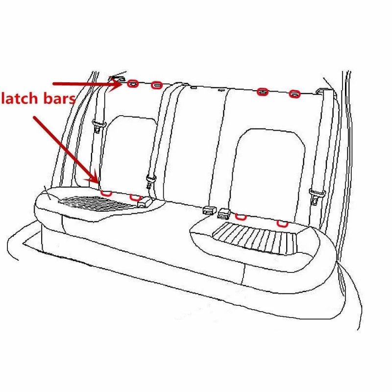 Dog Car Seat Belt Harness Restraint - No-Chew Heavy Duty Car Seatbelt for Pets - 5 Sizes - Coated Steel Rope to Prevent Chewing