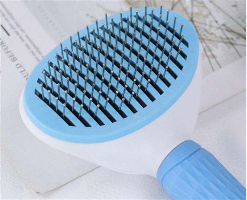 Pets Slicker Brush Grooming Massage Comb Self Clean Shedding Brush