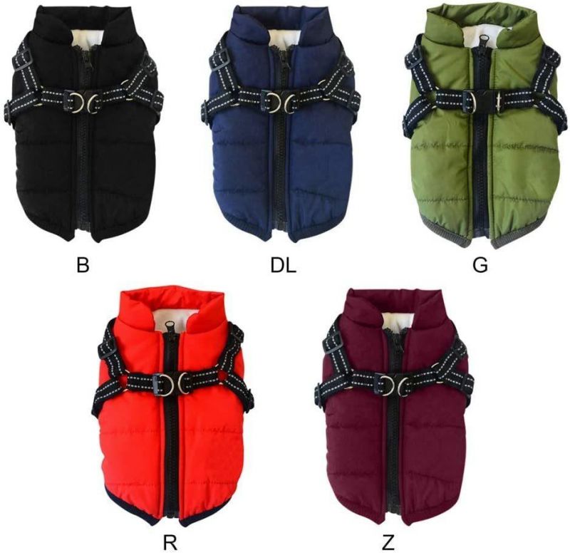 Zipper Dog Jacket with Harness