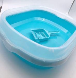 Pet Clean up Products Plastic Large Space Training Cleaning Cat Toilet Plastic Cat Litter Box