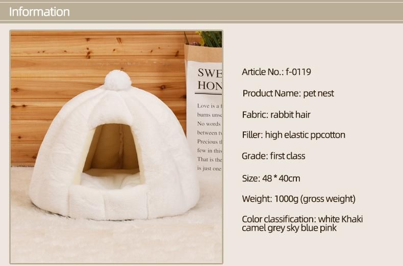 Popular Customized Cute Washable Luxury Dog Bed House Pet Beds