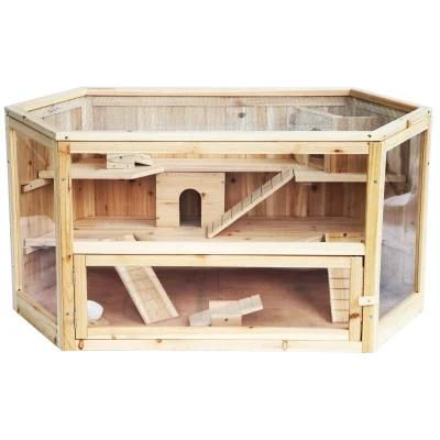 Wooden Hamster Cage Solid Wood Cat Rabbit House