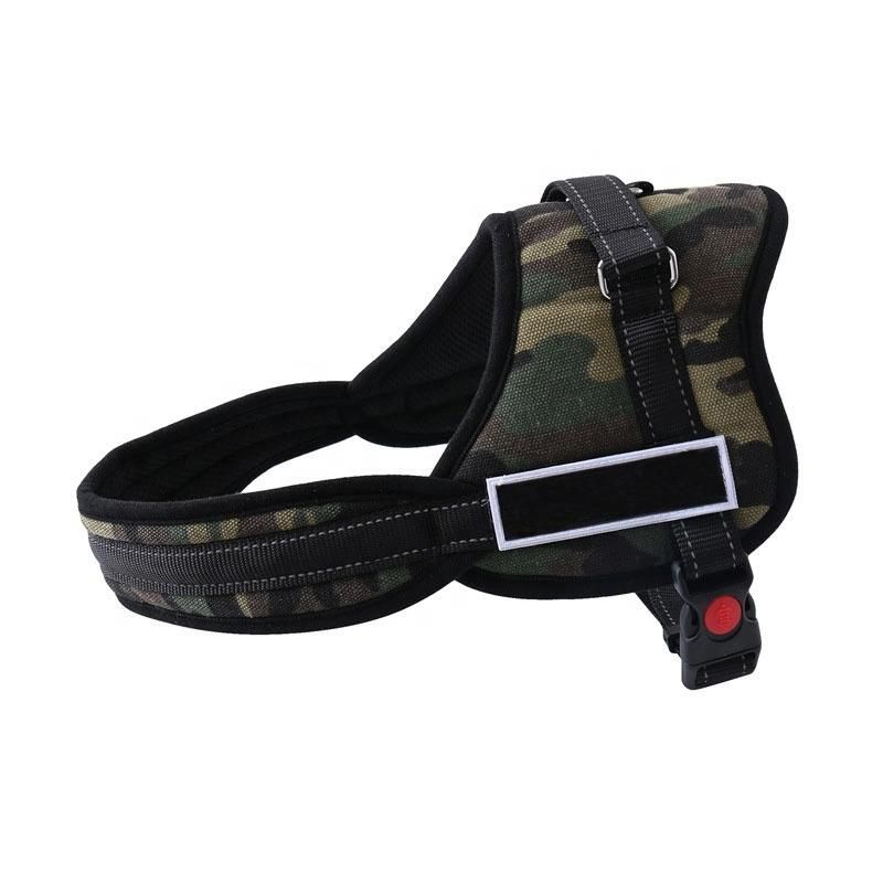 High Quality Adjustable Big Reflective No Pull Pet Dog Harness with Handle Collar