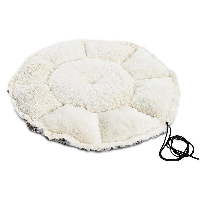 Adjustable Drawstring Round Cat Bed Covers Comfortable Pet Bed Cushion