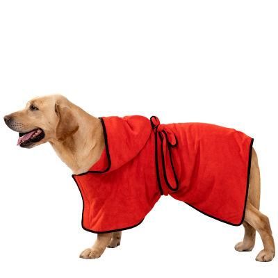 Dog Bathrobe Towel Super Drying Absorbent Bathrobe