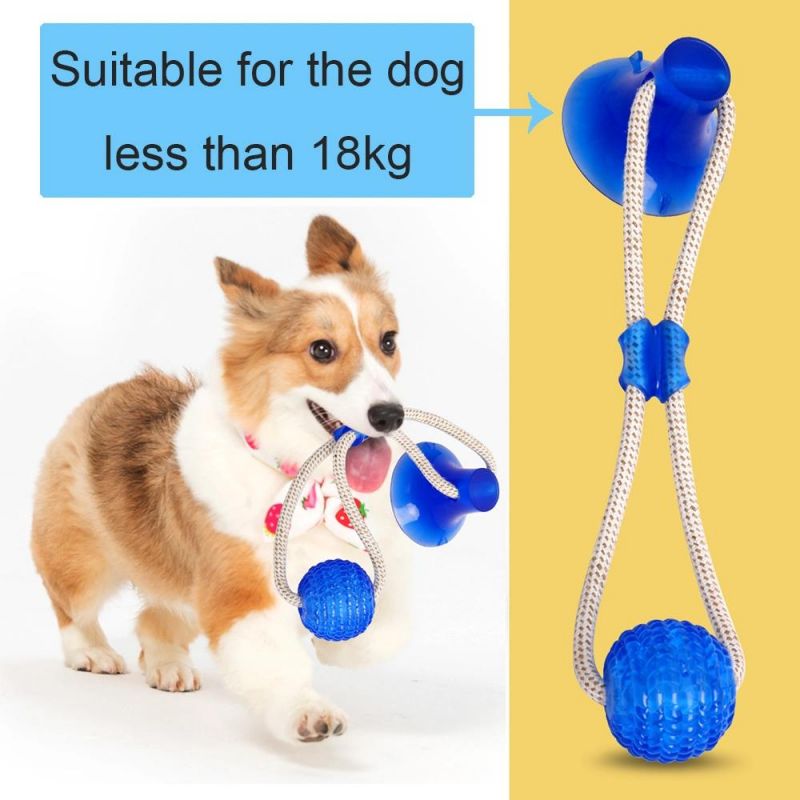 Multifunction Pet Molar Bite Toys Interactive Rubber Chew Ball Cleaning Teeth Safe Elasticity TPR Soft Puppy Suction Cup Dog Toy