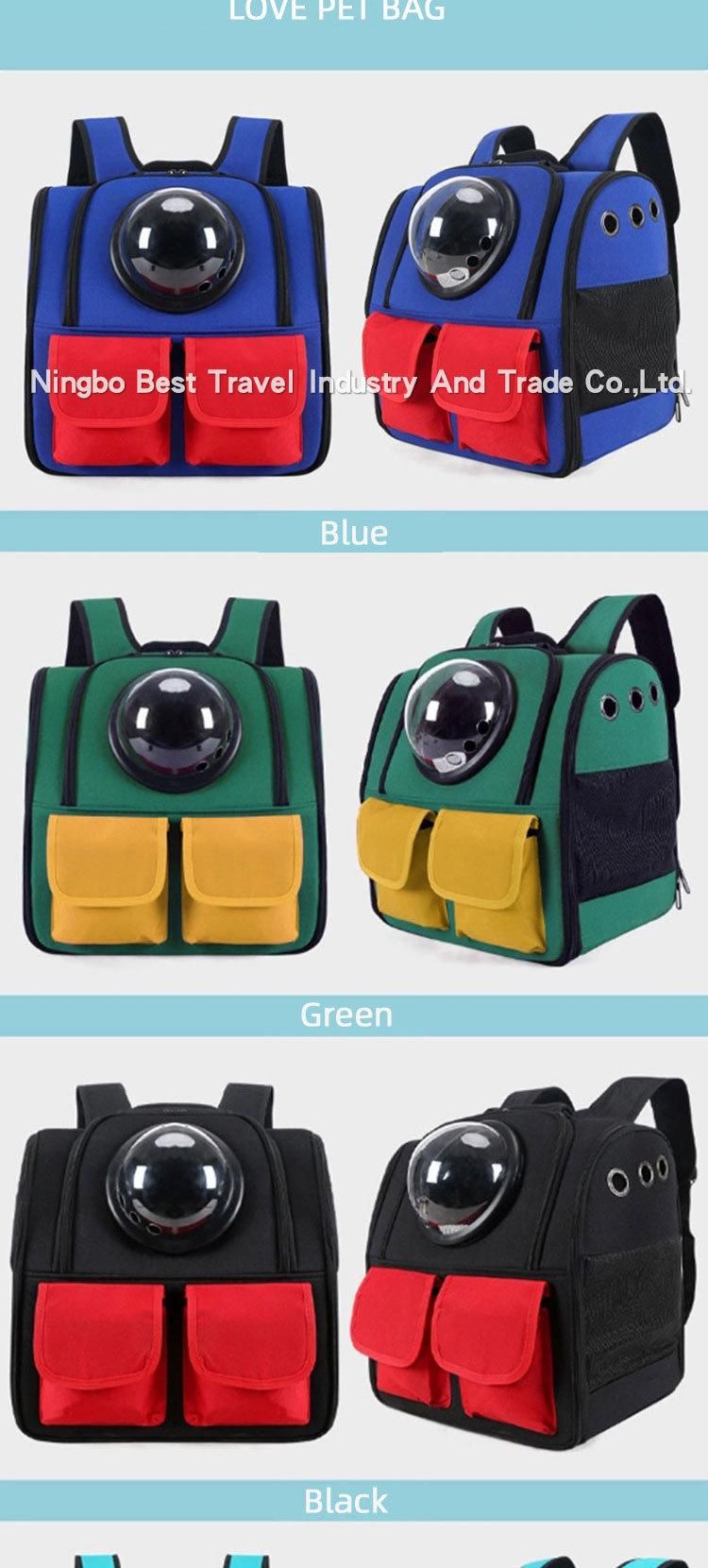 Customize Cat Dog Pet Cage House Bed Products Supply Shoulder Portable Folding Transparent Window Capsule Space Pet Carrier