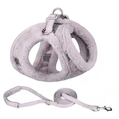 Fashionable Fur Pet Harness Soft and Warm Dog Harness