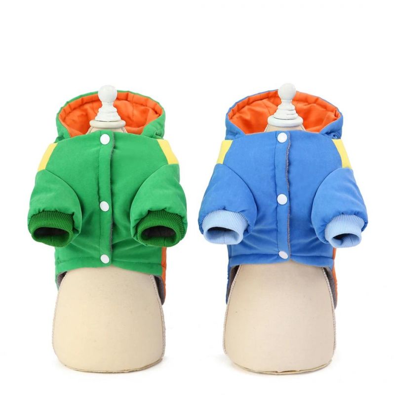 Dog Warm Jacket Colormatching Winter Clothes Hoodie Fashion Sweaters