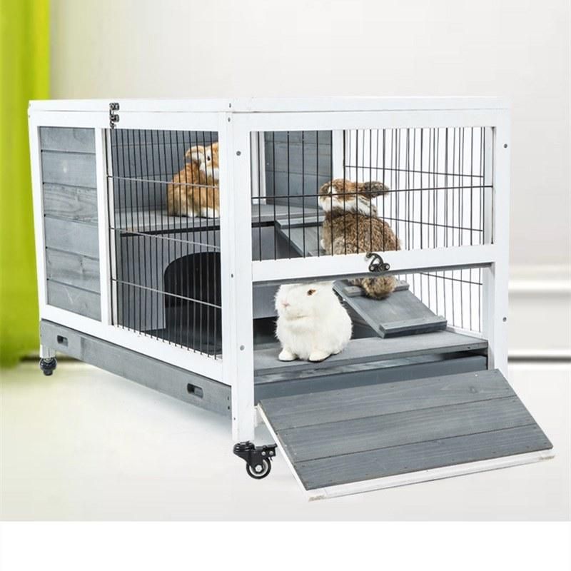 Multifunctional Poultry Breeding House Simple Solid Wood Rabbit Cage