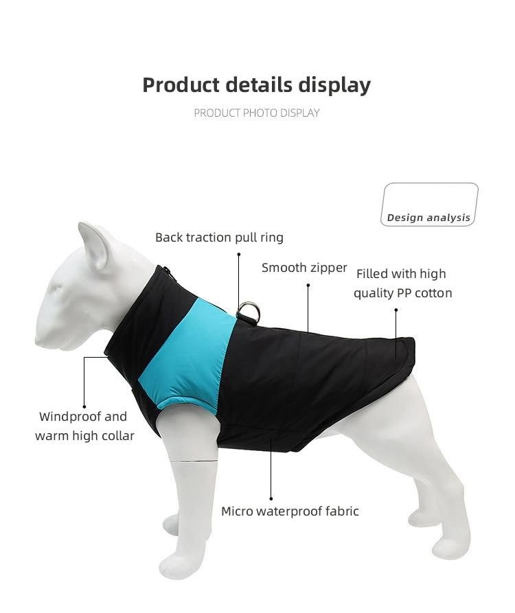 OEM Customized Pet Clothes Factory Wholesale Soft Polyester Cotton Dog Sweater Fashion Zipper Pet Coats Dogs Clothing for Winter