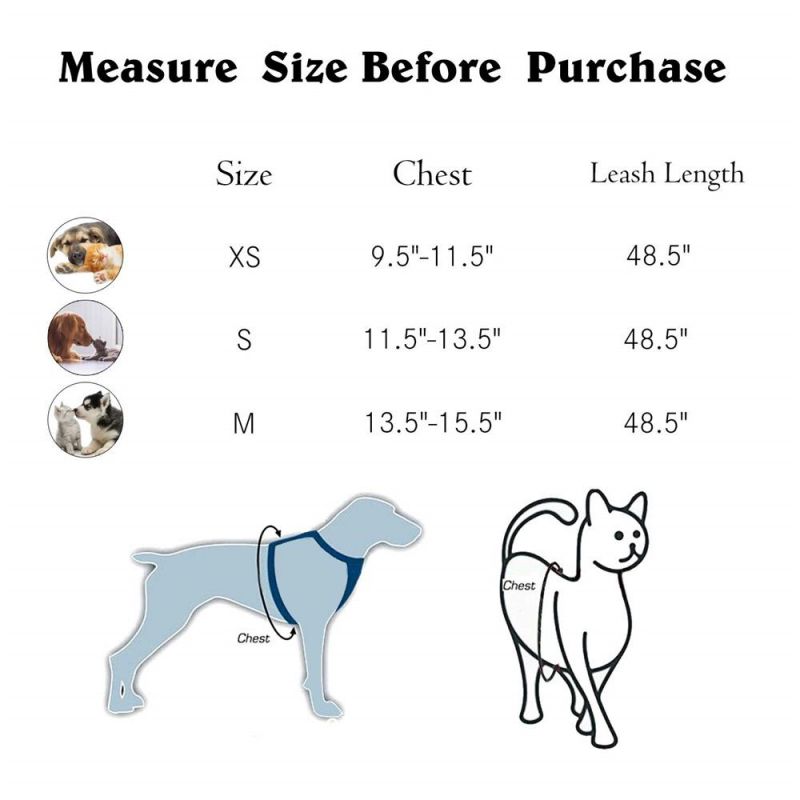 Escape Proof Cat Harness and Leash Set Soft Mesh Pet Vest for Kitten Puppy Rabbit