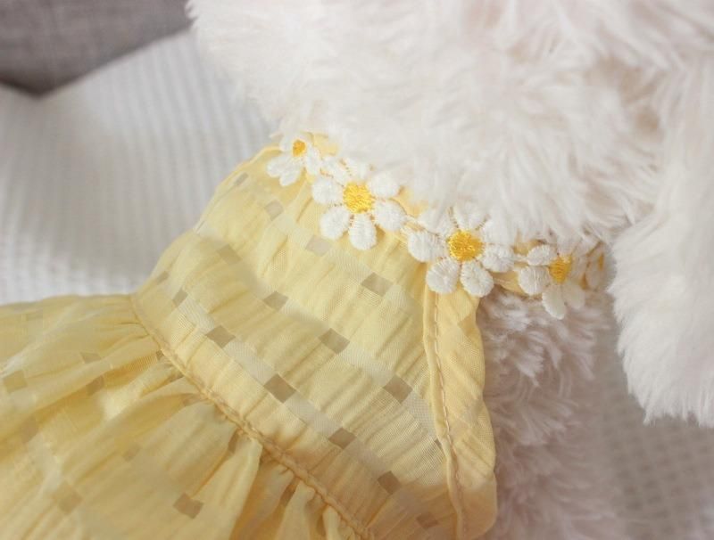 Summer Fresh Pet Skirt Small Cat Bear Dog Thin Breathable Spring and Summer Dress