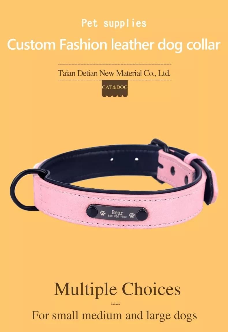 Leather Dog Collar Soft & Breathable Padded Elegant Design Dog Collar Fashion Dog Collar